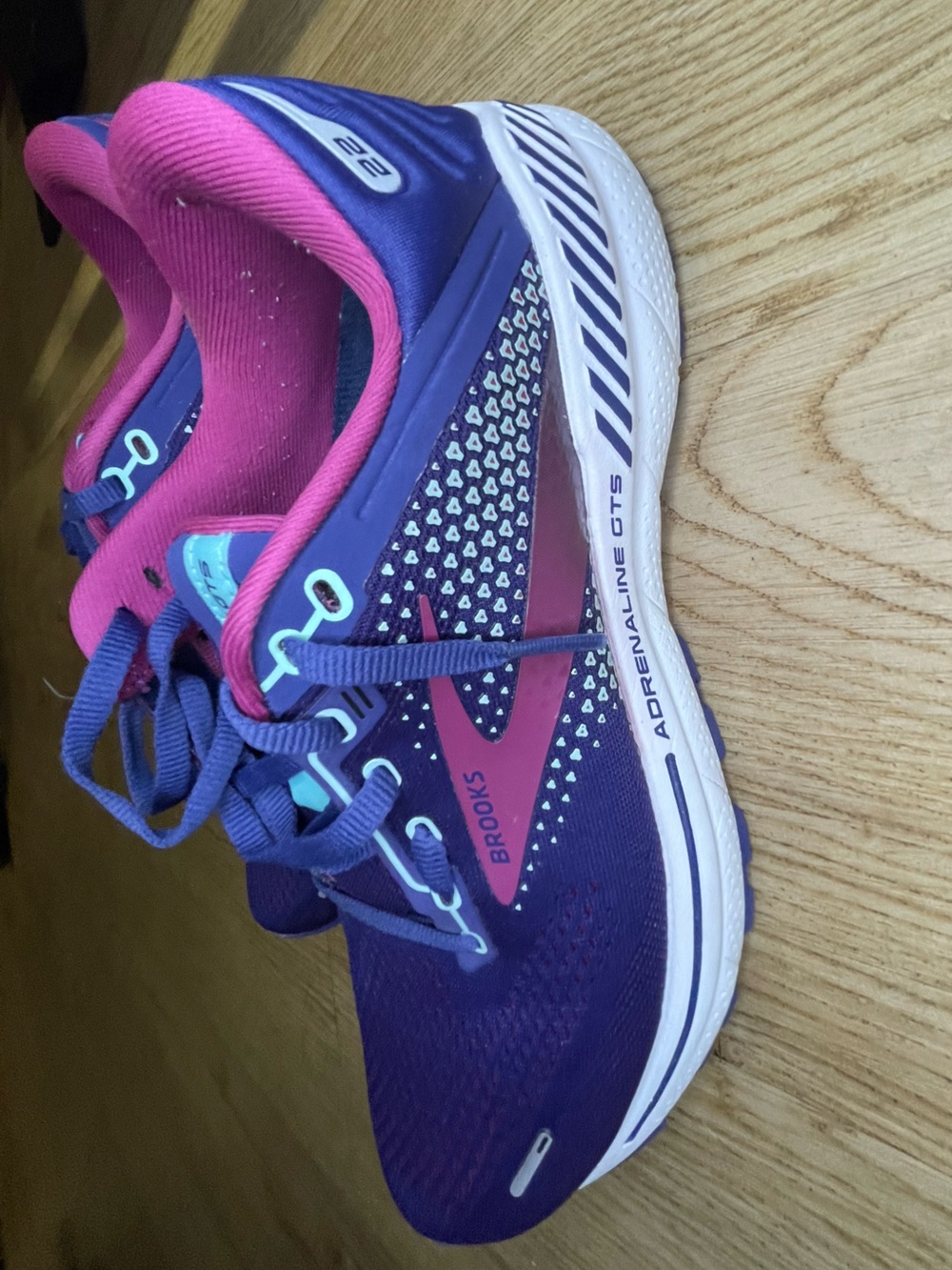 Brooks Women's Adrenaline GTS Running Shoes - Purple with Pink Accents